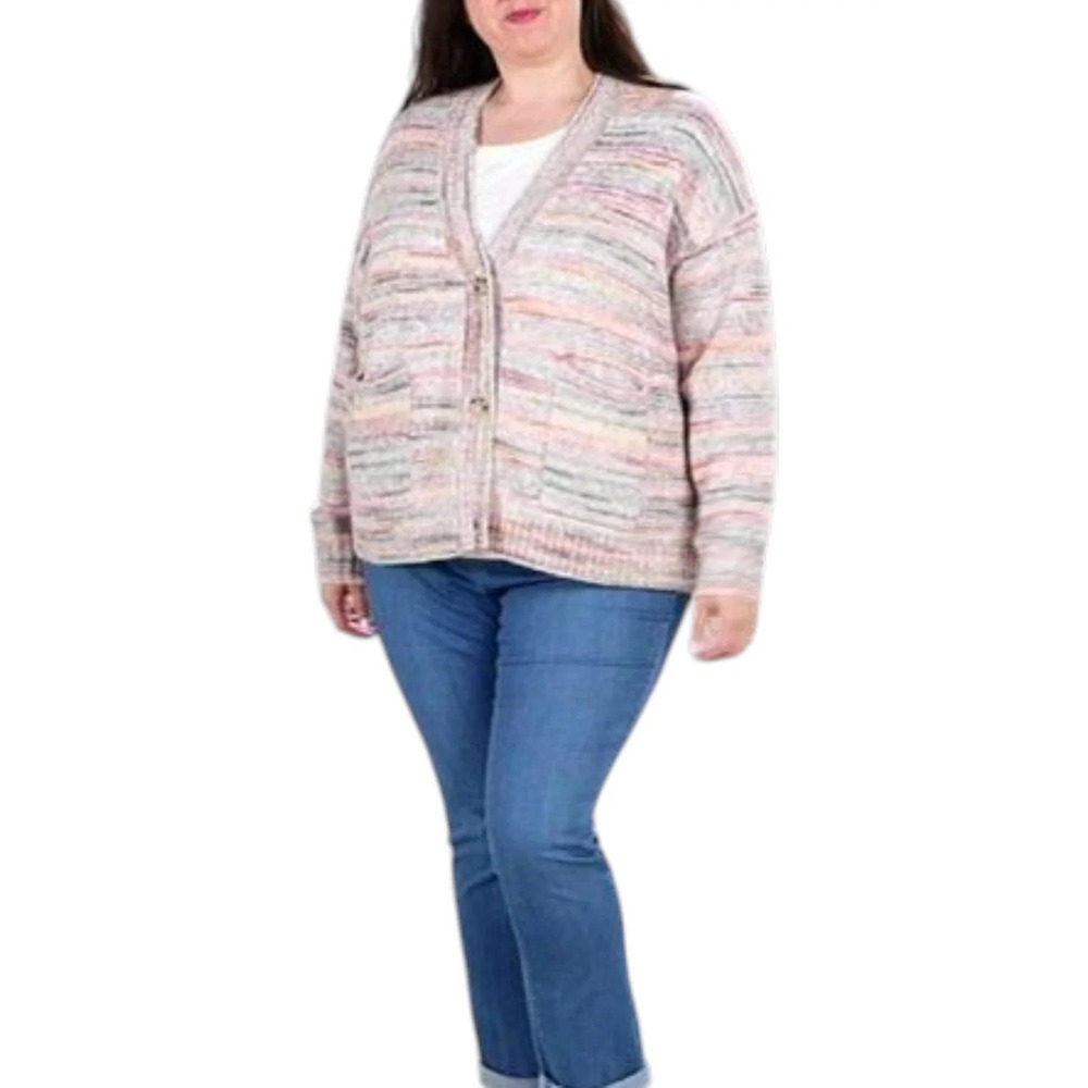 Me by Jennie Garth Cara Space Dye Cardigan Warm Multi - Regular